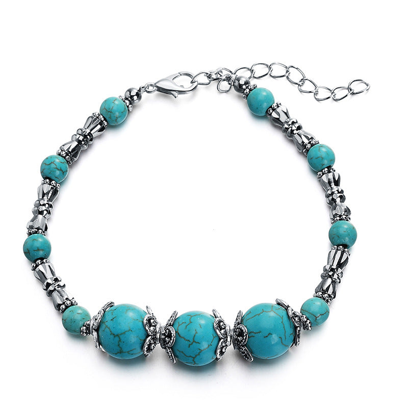 Wholesale Handmade Beaded Vintage Turquoise Bracelet